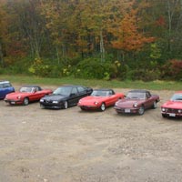 Some shots of our cars at the Hardwick Winery stop