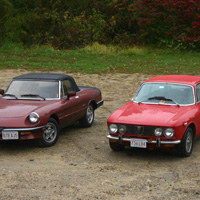 Some shots of our cars at the Hardwick Winery stop