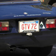 ... and some need to be reminded what model they have. (This Alfa owner also needs to be reminded to get an inspection sticker!)