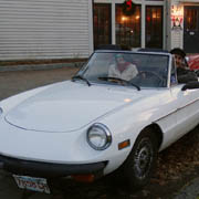 Likewise for anyone who arrives top-down at an event in December, in this case Peter Walker & Meg Anderson