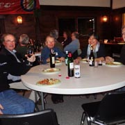 Some shots of the gang gathered around the tables