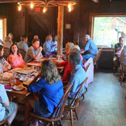 We took up an entire room at The Old Mill, where we wound it all down in each other's company