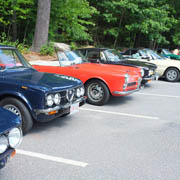 We get to line up along to upper edge of the Old Mill parking lot