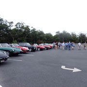 Deb & Dan Donovan gather the circumnavigators for the drivers' meeting