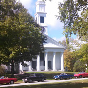 What's a New England town without a white steepled church on the green?