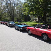 A few shots of our Alfas parked along the Petersham green
