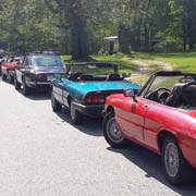 A few shots of our Alfas parked along the Petersham green