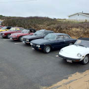 A few shots of our cars parked at White Crest Beach