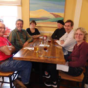 The brave Crusaders replenishing their energy at the Wicked Oyster