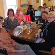 The brave Crusaders replenishing their energy at the Wicked Oyster
