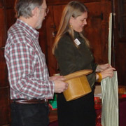 Meg Anderson just had to see what the item resembling a cricket bat was ...