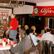 Several shots of the crowd gathered at their tables in the banquet room