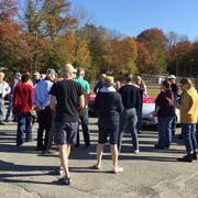 John DeWaele presiding over our obligatory drivers' meeting
