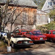 Frank La Sala saved spaces for a half dozen of us right in front of the barn