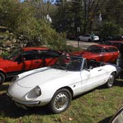 Frank La Sala saved spaces for a half dozen of us right in front of the barn