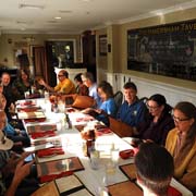 A few photos of the group in our private room at the Haversham Tavern