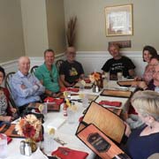 A few photos of the group in our private room at the Haversham Tavern
