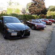 And LOTS of photos of our Alfas lined up beautifully out front