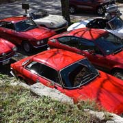 Frank La Sala saved spaces for a half dozen of us right in front of the barn