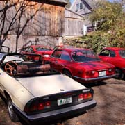 Frank La Sala saved spaces for a half dozen of us right in front of the barn