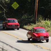 A few shots of our Alfas under way along the first leg of the tour