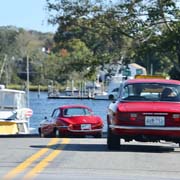 Pulling into Watch Hill, our first view of the ocean