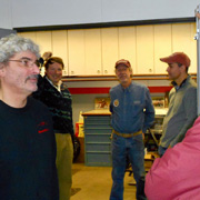 Holding court in the GMS engine room