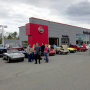 A few shots of our club members' Alfas lined up in th dealer's lot