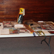 Here's where people displayed their various swap meet items (already well picked over)