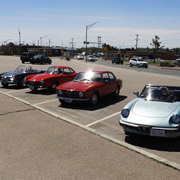 A few shots of us and our cars at the 'cause pause' at Nantasket Beach
