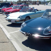 A few shots of us and our cars at the 'cause pause' at Nantasket Beach