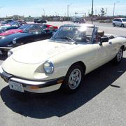 A few shots of us and our cars at the 'cause pause' at Nantasket Beach