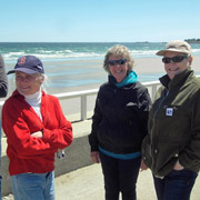 A few shots of us and our cars at the 'cause pause' at Nantasket Beach