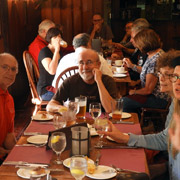 A few photos of our gang waiting for the main course to arrive