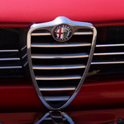 A close-up shot of an Alfa Giulia from 1967 ...