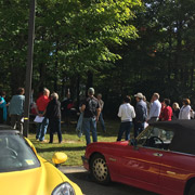 The Donovans gather the assembly for the drivers' meeting
