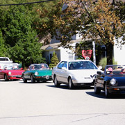 The Alfas close up ranks approaching an intersection