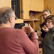 Gene Durso making a point with Greg & Andrea Stidsen