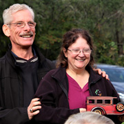 The proud winning couple