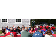Some photos of the assemblage dining al fresco