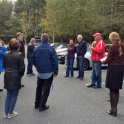 Our rallyemaster telling us what we can be expecting along the route