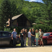 Some of the group posing just before we take off