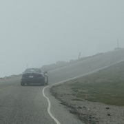 A few shots of the Stidsen Giulia winding its way up the Mount Washington Auto Road, entering the cloud