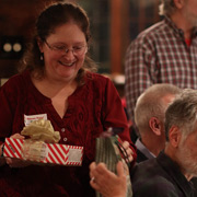 ... Deb swapped hers for ... the scarf!