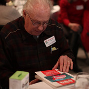 ... which he began reading immediately in case it got swapped away from him