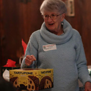 Karen opened a big, luscious Italian cake
