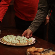 Taking advantage of the array of amazing desserts that our caterer provided