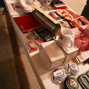 Door prizes! Here's part of the table full of goodies