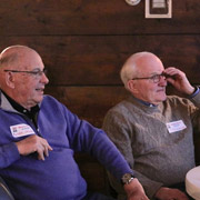 Roger Cassin and Tom Larsen taking in the proceedings