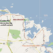 Tom's colorful, detailed map of the route